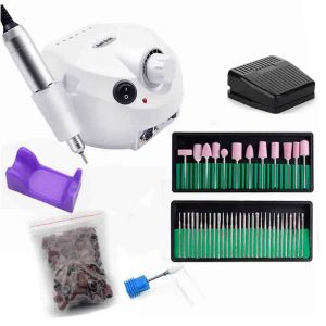 Kit de manicure elétrico profissional com lâmina 32w, 35000rpm, para remoção de esmalte de unha, equipamento de polimento, acessórios e ferramentas para unhas