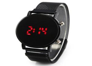 Men039s Watches Magnet Buckle Sport LED MEN DIGITAL CLOCK MAN軍隊のメッシュリストウォッチRELOGIO MASCULINO WLISTWATCH5928266