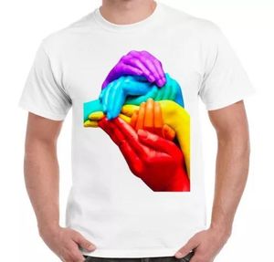 Eller renkli eşcinsel gurur lgbt London Soho Cool Rainbow Retro T Shirt 2385551150