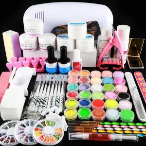 Guns Coscelia Acrylic Powder Kit with Uv Led Lamp All for Manicure Acrylic Liquid Powder Nail Gel Nail Art Decoration Nail Glitter