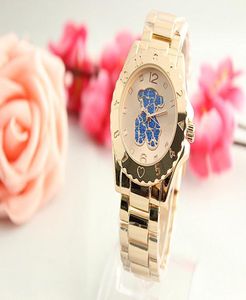 WA 2017 Ultra Thin Rose Gold Woman Diamond Flower Watches العلامة التجارية ممرضة للسيدات فساتين أنثى قابلة للطي على مدافع الهاوية ل 4631268