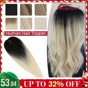 Toppers Moresoo Hair Toppers на 100% настоящие человеческие волосы в волоса