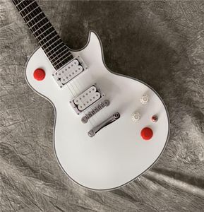 カスタムショップエレクトリックギターキルスイッチバッツヘッドスタイルギター24フレットGitaar Alpine White Guitarrareal POS6552447