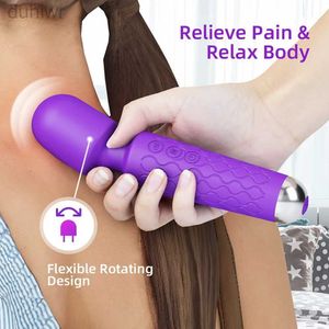 Massagador de corpo inteiro Beck de massagem para mulheres poderosas 20 modos de vibração Corpo de ombro de pescoço para massager esporte recuperação de dores de massagem Gun 240407