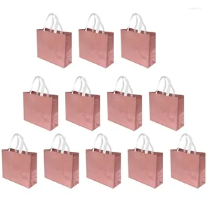 Gift Wrap -12 Pcs Bags Christmas Shopping Tote Bag Present Glossy Reusable For Party Wedding