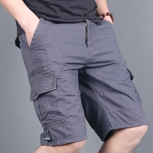 Çok yük kargo şortları erkek yaz gevşek pantolon büyük boyutlu moda gündelik spor pamuk camo kısa artı s6xl 240407