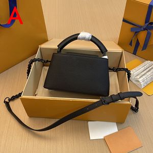 10A Top Caffice Designer Bag Mini Dimbag 22 см искренняя кожаная сумка для плеча с коробкой L312