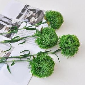 Decorative Flowers 2 Pcs Artificial Plants Indoor Tabletop Decor Faux Hairball Branches Vase Office