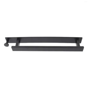Asciugamano barra verticale nera durevole robusta 304 in acciaio inossidabile montare porta da bagno per casa