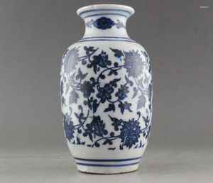 Vases 5 Inch RARE BLUE AND WHITE PORCELAIN FLOWER VASE OF CHINESE ANTIQUE