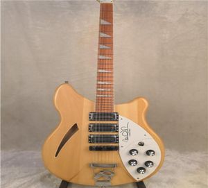 Roger McGuinn 370 12 Strings Mapleglo Doğal Caz Elektrikli Gitar Yarı İçi Boş Gövde Sandviç Boyun Vintage Tuner Lake Parlatıcı F8791652