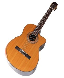 High Gloss Solid Red Cedar 39 -дюймовый классический электрогитара 6 Classical Guitar Natural Clolor с подлокотником костяного ореха 5198617