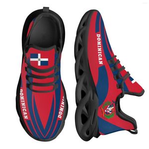 Scarpe casual istantarts bandiera domenicana Emblema nazionale design leggero e traspirante sneaker a lama a maglia Zapatos