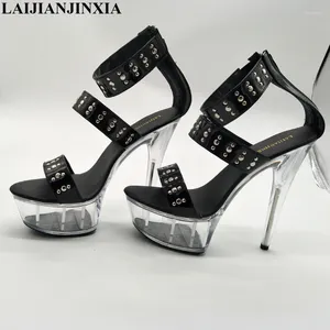 Sandalen Laijianjinxia 15cm/6 Zoll PU Upper Fashion Sexy exotische High Heel -Plattform Party Frauen Pole Dance Schuhe K203