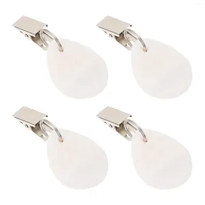 Table Cloth 4 Pcs Tablecloth Pendant Holders Clip White Plastic Picnic Clips Stone Metal Weights Hanger Home Accessories Outdoor Decor