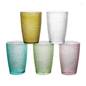 Cups Saucers Colorful Diamond Drinking Glasses Unbreakable Premium Acrylic Bar Juice Cup El Restaurant Wine Drink Drinkware