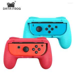 Spelkontroller Data groda Joycon Bracket Holder Left Höger handtag Fall för Switch Controller OLED -tillbehör