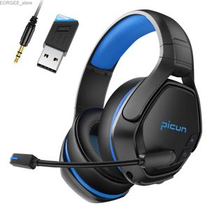 Cell Phone Earphones Picun PG-01 Wireless Gaming Headset for PC PS5 PS4 MacBook 2.4Ghz Bluetooth Headphones with Microphone for Laptop Y240407