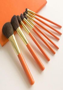 Professional Makeup Brushes Set 8pcs Soft Blue Squirrel Goat Hair Powder Contour Eye Shadow Blending Brush Handmade Make Up Brush 3944289