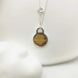 Designer Brand Tiffays 925 All Body Sterling Silver Necklace Pendant with Advanced Fashion Versatile