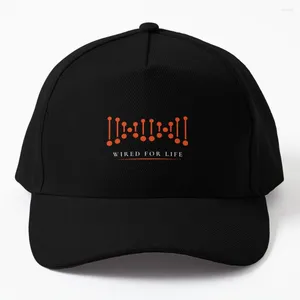 Ball Caps INSPIRATIONAL WIRED FOR LIFE - SCIENCE DNA STRAND TYPOGRAPHY Baseball Cap Rugby Hat Women Men's