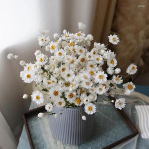 Flores decorativas Daisy seco natural buquê seco para vaso boho decoração de casa arranjos florais decoração de festa de casamento rústica