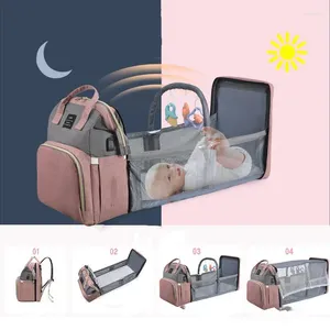 Storage Bags Folding Mommy Bag Lightweight Portable Crib Bed Large-capacity Baby Backpack Female Outting Mummy