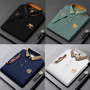 Sommerdesigner Polo -Shirt High End gestickt mit kurzärmeligem Baumwollpolo -Hemd Herren Tops Koreanische Modekleidung Sommer Luxus Tops Asian Größe M L xl xxl xxxl