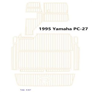 ZY 1995 YAMAHA PC-27水泳プラットフォームコックピットボートEVA FAUX FOAM TEAK DECK FLOOR PADバッキングセルフ接着剤SEADEKゲーターステップスタイルパッド