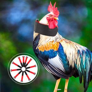 Hundhalsar 10 PCS Rooster Collar Flexible Elasticity Bands Anti-crowing Chicken Neck Belts