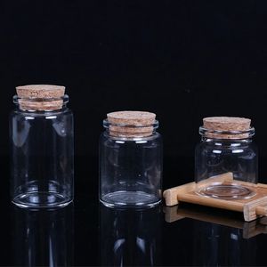 Förvaringsflaskor glasflaskor med korklock kryddor som önskar flaskor glasfartyg glas burkar godisflaskor