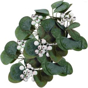 Decorative Flowers Artificial Leaf Ring Candlestick Garland Wreath Eucalyptus Wreaths Rings