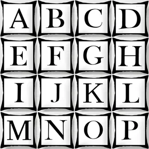 Cuscino Black White Letter divano decorativo Polyester Case Coperchio Home 45 45 cm Decorazioni per bambini ALPHABET INGLESE 40972