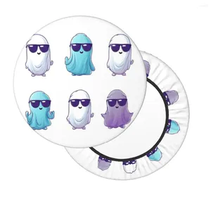 Cuscino fantasma con occhiali da sole rotonda per sedia da bar cover del festival del festival adatto per l'ufficio