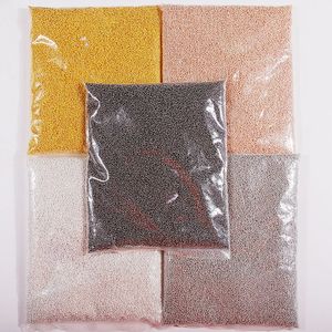 1 kg de atacado micro contas rosa dourado preto prateado metal caviar contas 3d unhas decoração diy unhas jóias acessórios 240401