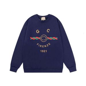 Klasik Erkekler Hoodie Sweater Erkek Kadın Günlük Yuvarlak Boyun Tasarımcı Kazak Mektup Grafik Sweatshirtler Gevşek Açık Sweatshirt İki Renk