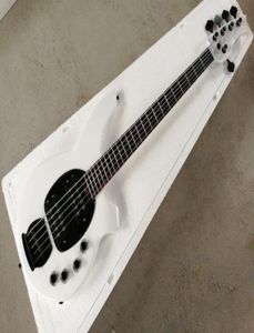 Заводская индивидуальная белая кузов 5Strings Electric Bass Guitar с Pickupsblack HardwareFfer Pickupsblack.