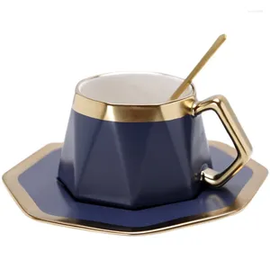 Tazze di piattino tazza di caffè e piattino a freddo pub ceramico espresso combinazione tavolo da tavolo vintage cucina stoviglie