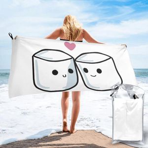 Towel Marshmallows Happy Camper 4 Quick Dry Novelty Outdoor Camping Easy To Carry Nerdy Bath