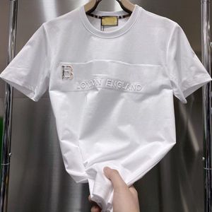 男性デザイナーTシャツメンズとレディースシャツファッショナブルレター印刷丸首の黒い白い短い袖大きさ