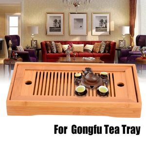 Tea Trays 1pc Tray Portable Bamboo Chinese Gongfu Table Serving Water Hloder Home Cutlery