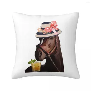 Pillow Funny Derby Party Horse Racing Shirt Throw Case Christmas Sofa Cover