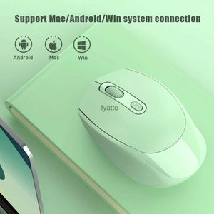 Topi Wireless Silent Mouse Bluetooth 2.4G Ottico portatile di ricarica a doppia modalità Adatto per laptop Uffici di gioco H240407