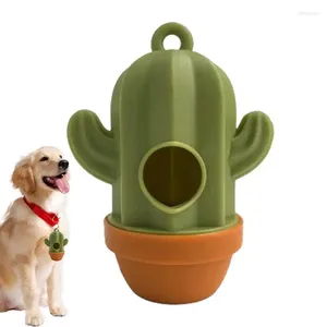 Dog Apparel Trash Bag Dispenser Cactus Shaped Portable Holder For Poop Poo Pickup Bags Walking Hiking Running