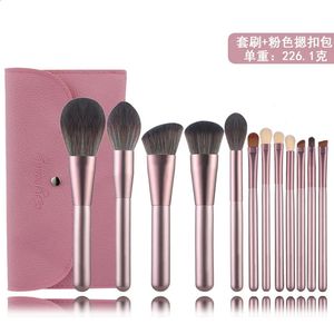 Ready stock 12 makeup brush set fiber hair tools 240403