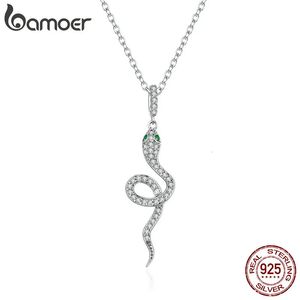 925 Sterling Silber Schlange Anhänger Halskette Pave Setting CZ für verstellbare Kettenverbindungen Feine Schmuckparty Geschenk 240407