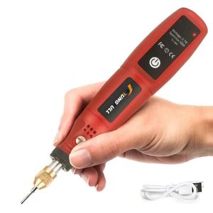 USB Cordless Mini Wiertło obróbka drewna Pióro obrotowe narzędzia Dremel narzędzia bezprzewodowe elektryczne do biżuterii metalowe szkło 240407