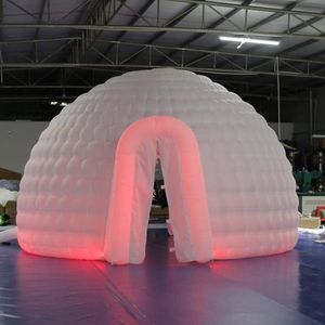 10MD Uppblåsbar igloo Dome -tält med luftblåsare (White, One Doors) Strukturverkstad för evenemangsfest bröllopsutställning Business Congress