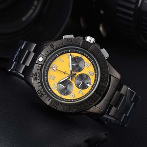 مصمم مشاهدة رجال مشاهدة الكوارتز الفاخرة Wristwatch Fashion Navitimer Chronograph Sapphire Glass Fashion Montre de Luxe Black Brown Leather Strap BR01