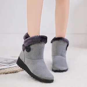 Botas de inverno feminino sapatos de neve, mais veludo fêmea curta tornozelo preto tamanho 35-43